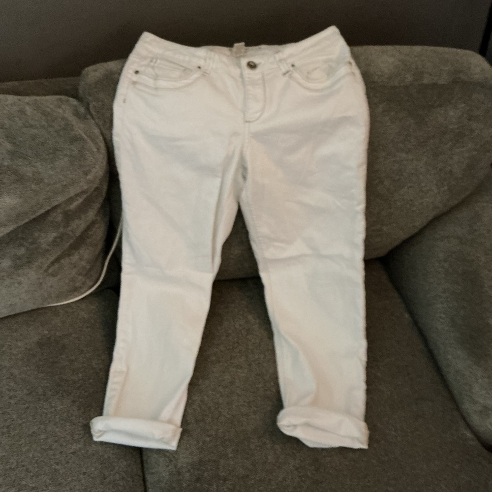Sonoma Women's Cream Straight Leg Jeans